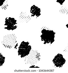 Black and white grunge stripe line vector background. Abstract halftone illustration background. Grunge grid background pattern
