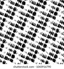 Black and white grunge stripe line vector background. Abstract halftone illustration background. Grunge grid background pattern
