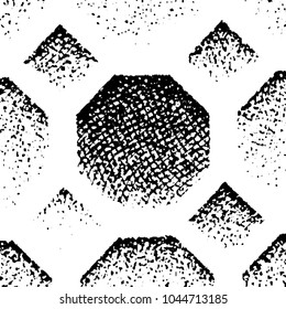 Black and white grunge stripe line vector background. Abstract halftone illustration background. Grunge grid background pattern
