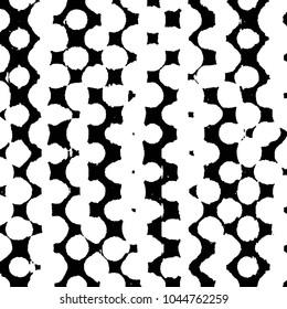 Black and white grunge stripe line vector background. Abstract halftone illustration background. Grunge grid background pattern
