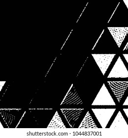 Black and white grunge stripe line vector background. Abstract halftone illustration background. Grunge grid background pattern
