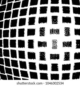 Black and white grunge stripe line vector background. Abstract halftone illustration background. Grunge grid background pattern
