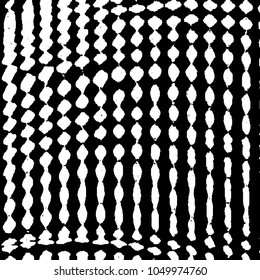 Black and white grunge stripe line vector background. Abstract halftone illustration background. Grunge grid background pattern

