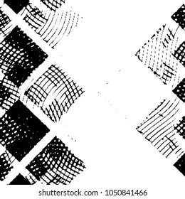 Black and white grunge stripe line vector background. Abstract halftone illustration background. Grunge grid background pattern
