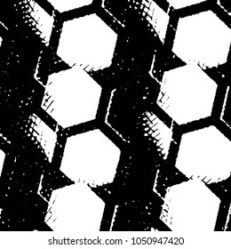 Black and white grunge stripe line vector background. Abstract halftone illustration background. Grunge grid background pattern
