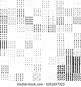Black and white grunge stripe line vector background. Abstract halftone illustration background. Grunge grid background pattern
