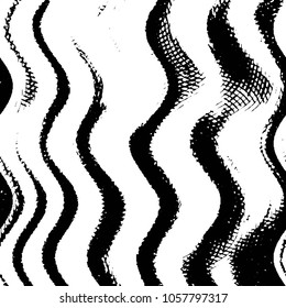 Black and white grunge stripe line vector background. Abstract halftone illustration background. Grunge grid background pattern
