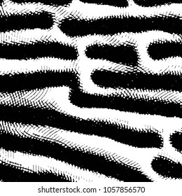 Black and white grunge stripe line vector background. Abstract halftone illustration background. Grunge grid background pattern
