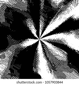 Black and white grunge stripe line vector background. Abstract halftone illustration background. Grunge grid background pattern
