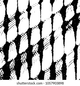 Black and white grunge stripe line vector background. Abstract halftone illustration background. Grunge grid background pattern
