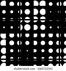 Black and white grunge stripe line vector background. Abstract halftone illustration background. Grunge grid background pattern
