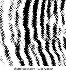 Black and white grunge stripe line vector background. Abstract halftone illustration background. Grunge grid background pattern
