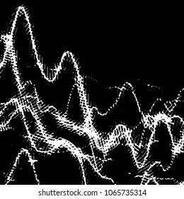 Black and white grunge stripe line vector background. Abstract halftone illustration background. Grunge grid background pattern
