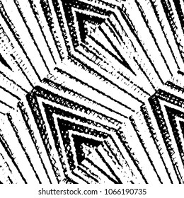 Black and white grunge stripe line vector background. Abstract halftone illustration background. Grunge grid background pattern
