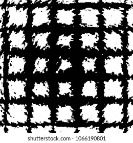 Black and white grunge stripe line vector background. Abstract halftone illustration background. Grunge grid background pattern
