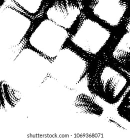 Black and white grunge stripe line vector background. Abstract halftone illustration background. Grunge grid background pattern
