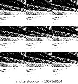 Black and white grunge stripe line vector background. Abstract halftone illustration background. Grunge grid background pattern
