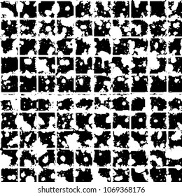 Black and white grunge stripe line vector background. Abstract halftone illustration background. Grunge grid background pattern
