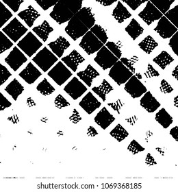 Black and white grunge stripe line vector background. Abstract halftone illustration background. Grunge grid background pattern
