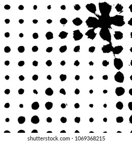 Black and white grunge stripe line vector background. Abstract halftone illustration background. Grunge grid background pattern
