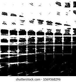 Black and white grunge stripe line vector background. Abstract halftone illustration background. Grunge grid background pattern
