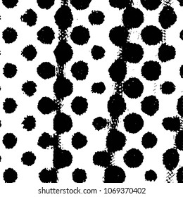 Black and white grunge stripe line vector background. Abstract halftone illustration background. Grunge grid background pattern
