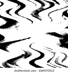 Black and white grunge stripe line vector background. Abstract halftone illustration background. Grunge grid background pattern
