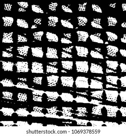 Black and white grunge stripe line vector background. Abstract halftone illustration background. Grunge grid background pattern
