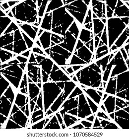 Black and white grunge stripe line vector background. Abstract halftone illustration background. Grunge grid background pattern
