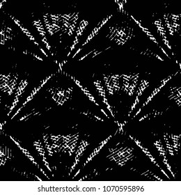 Black and white grunge stripe line vector background. Abstract halftone illustration background. Grunge grid background pattern
