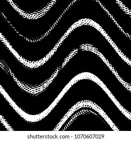 Black and white grunge stripe line vector background. Abstract halftone illustration background. Grunge grid background pattern
