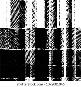 Black and white grunge stripe line vector background. Abstract halftone illustration background. Grunge grid background pattern
