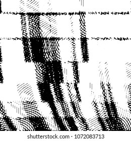 Black and white grunge stripe line vector background. Abstract halftone illustration background. Grunge grid background pattern
