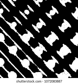 Black and white grunge stripe line vector background. Abstract halftone illustration background. Grunge grid background pattern
