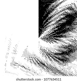 Black and white grunge stripe line vector background. Abstract halftone illustration background. Grunge grid background pattern
