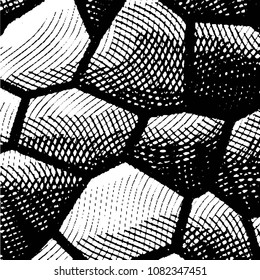 Black and white grunge stripe line vector background. Abstract halftone illustration background. Grunge grid background pattern
