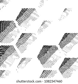 Black and white grunge stripe line vector background. Abstract halftone illustration background. Grunge grid background pattern
