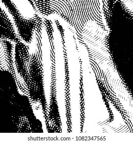 Black and white grunge stripe line vector background. Abstract halftone illustration background. Grunge grid background pattern
