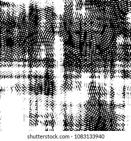 Black and white grunge stripe line vector background. Abstract halftone illustration background. Grunge grid background pattern
