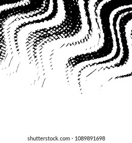 Black and white grunge stripe line vector background. Abstract halftone illustration background. Grunge grid background pattern
