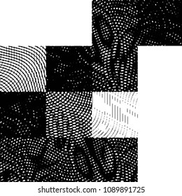 Black and white grunge stripe line vector background. Abstract halftone illustration background. Grunge grid background pattern
