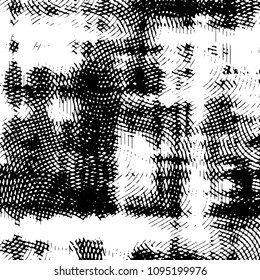 Black and white grunge stripe line vector background. Abstract halftone illustration background. Grunge grid background pattern
