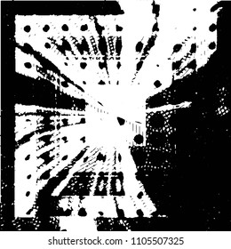 Black and white grunge stripe line vector background. Abstract halftone illustration background. Grunge grid background pattern
