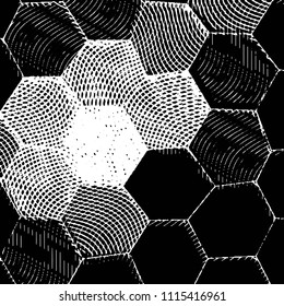 Black and white grunge stripe line vector background. Abstract halftone illustration background. Grunge grid background pattern
