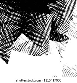 Black and white grunge stripe line vector background. Abstract halftone illustration background. Grunge grid background pattern
