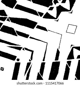Black and white grunge stripe line vector background. Abstract halftone illustration background. Grunge grid background pattern
