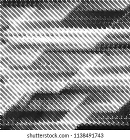 Black and white grunge stripe line vector background. Abstract halftone illustration background. Grunge grid background pattern
