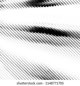 Black and white grunge stripe line vector background. Abstract halftone illustration background.Spotted grunge grid background pattern
