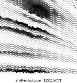 Black and white grunge stripe line vector background. Abstract halftone illustration background.Spotted grunge grid background pattern
