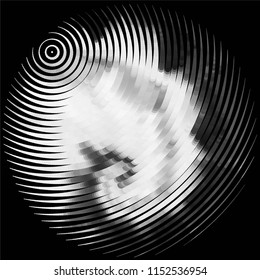 Black and white grunge stripe line vector background. Abstract halftone illustration background.Spotted grunge grid background pattern
